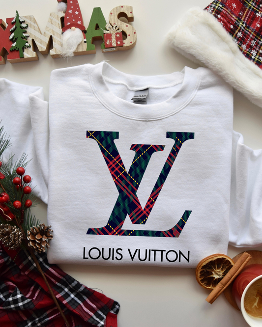 Christmas Plaid LV DTF Transfer