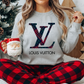 Christmas Plaid LV DTF Transfer