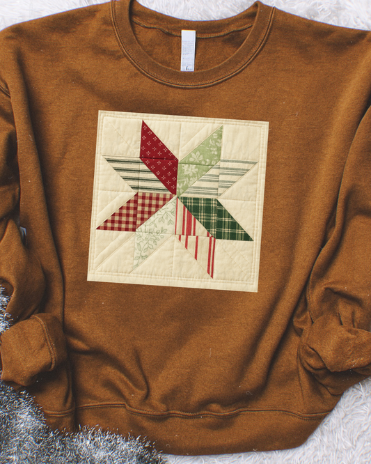 Christmas Quilt Patch DTF Transfer