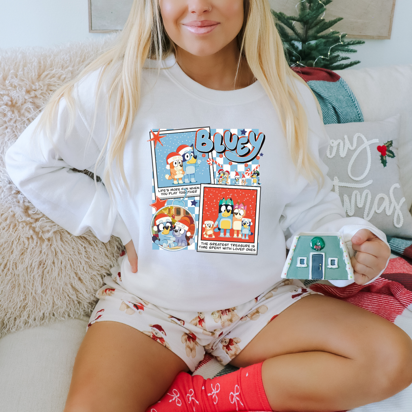 Christmas Bluey DTF Transfer