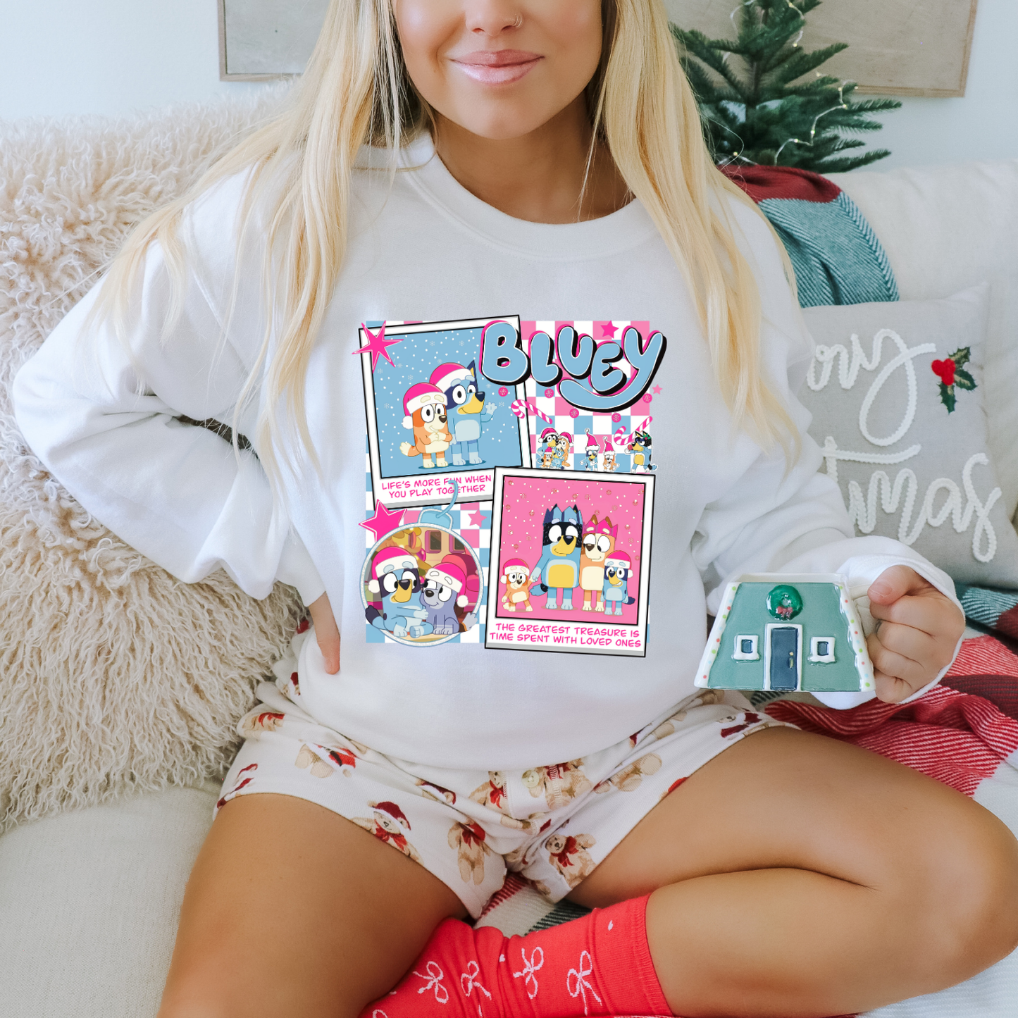 Christmas Bluey DTF Transfer