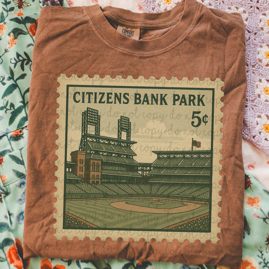 Vintage Stamp Citizens Bank Park DTF Transfer