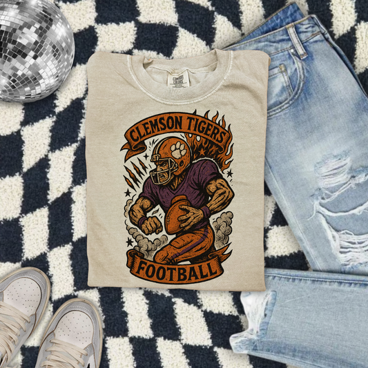 Very Vintage Game Day Clemson Tigers Football DTF Transfer