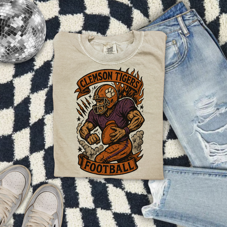 Very Vintage Game Day Clemson Tigers Football DTF Transfer