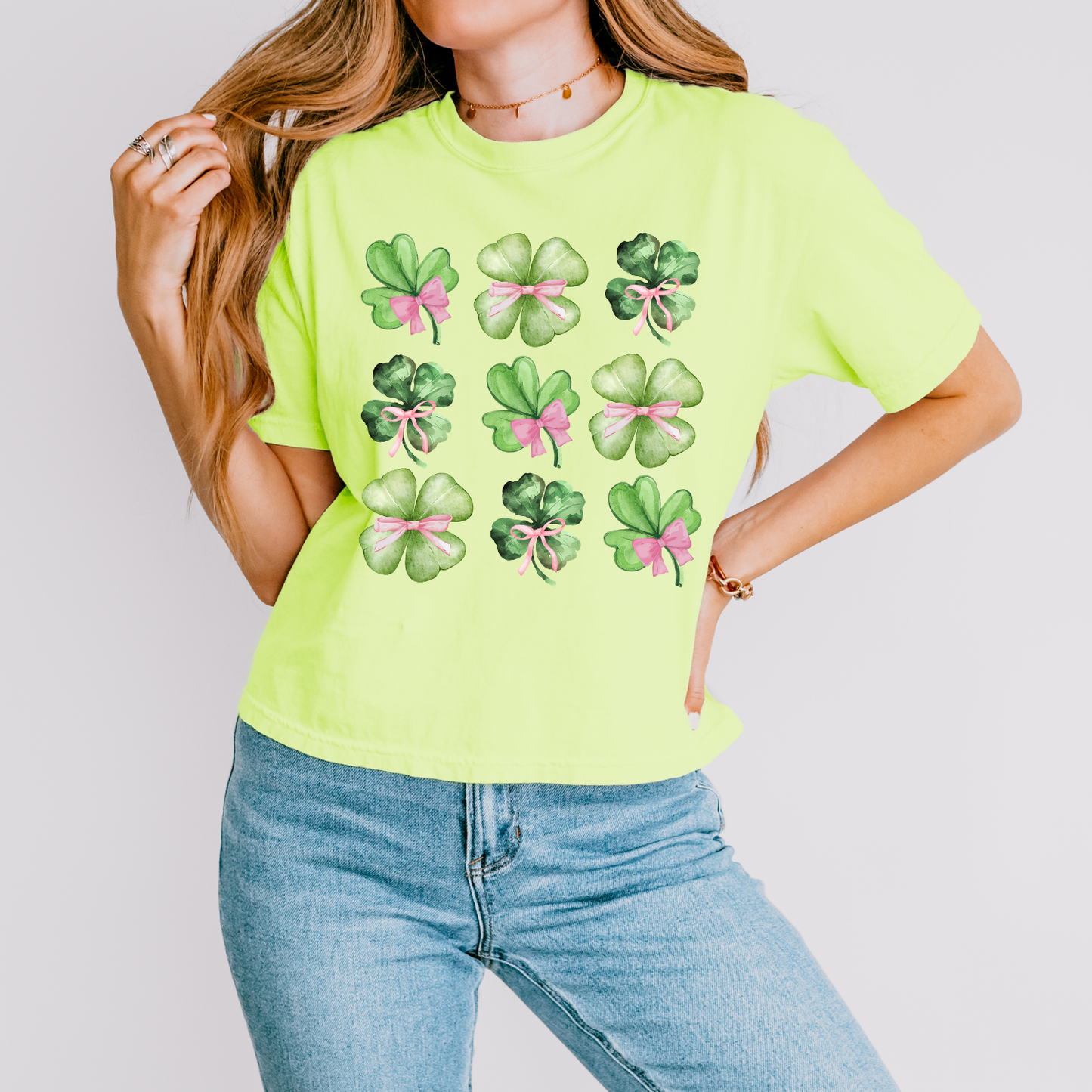 Clovers With Bows DTF Transfer