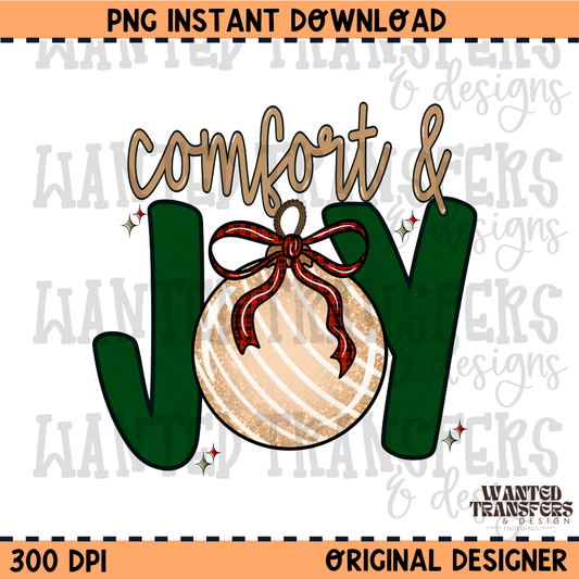 Comfort & Joy PNG Digital Download