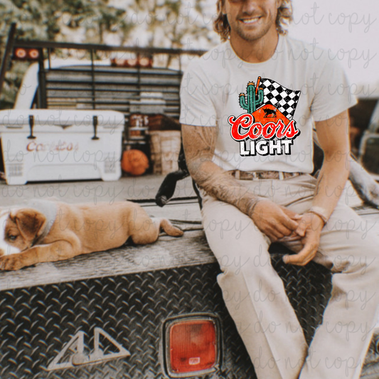 Coors Light Checkered DTF Transfer