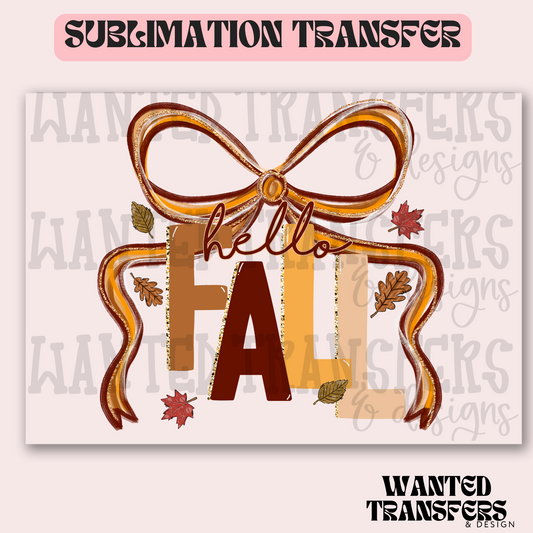 Coquette Hello Fall Exclusive Sublimation Transfer
