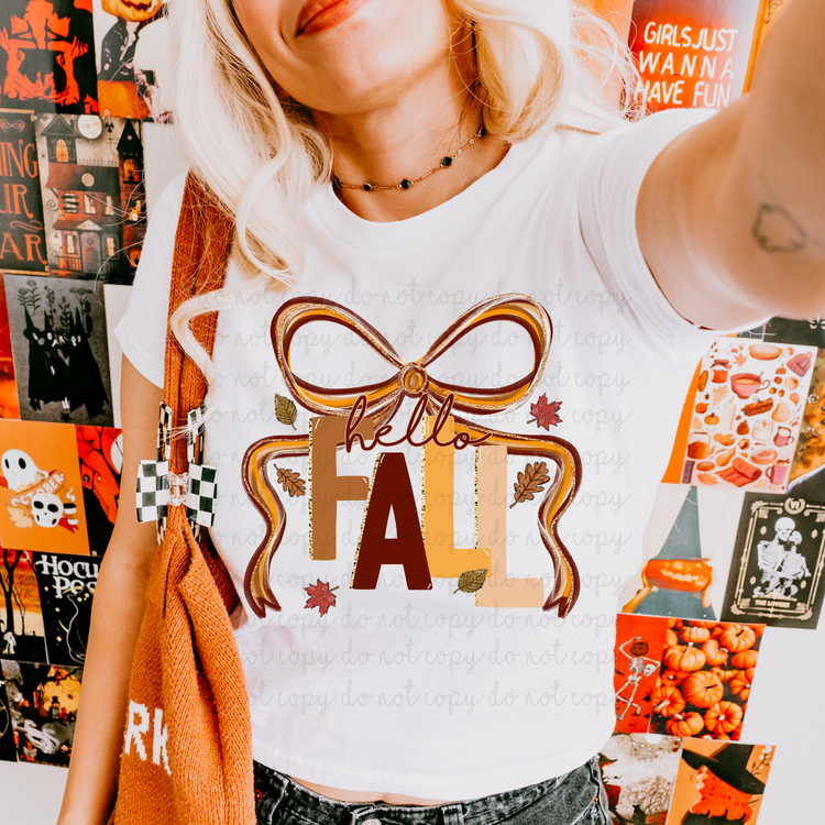 Coquette Hello Fall DTF Transfer