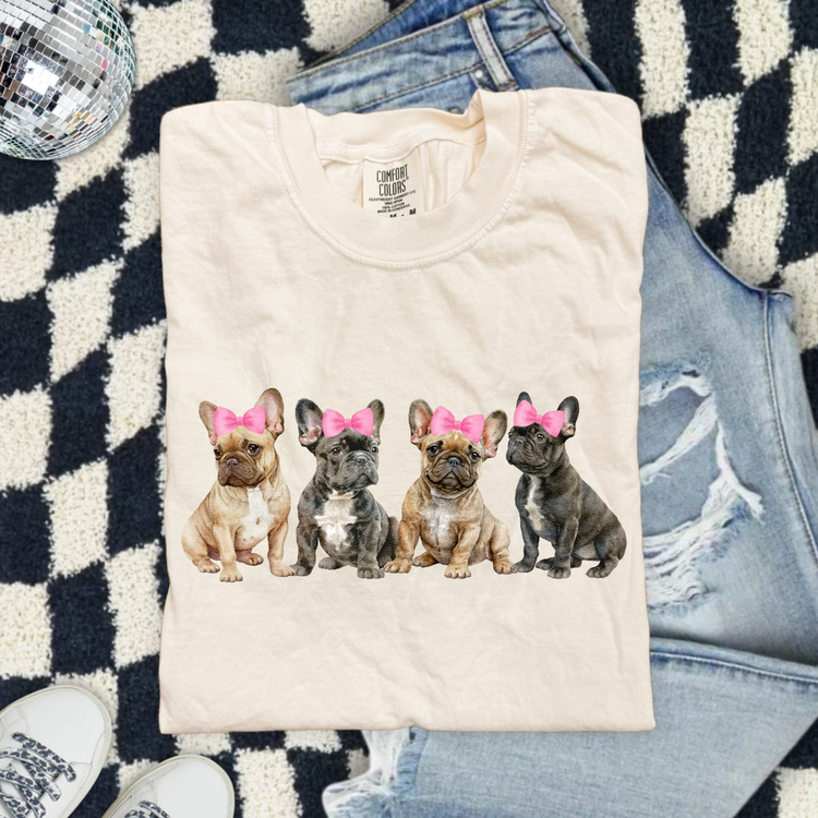 Puppies With Bows DTF Transfer