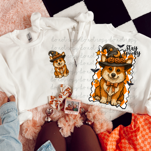 Spooky Corgi DTF Transfer