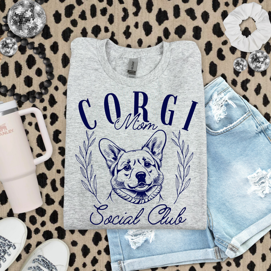 Corgi Mom Social Club DTF Transfer