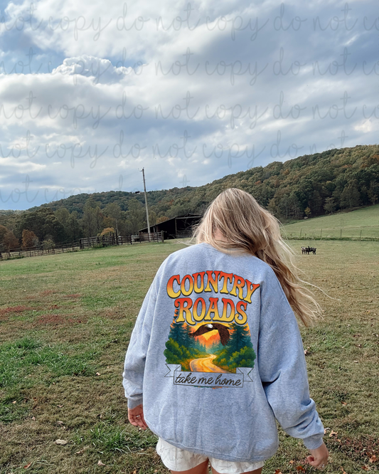 Country Roads Take Me Home DTF Transfer