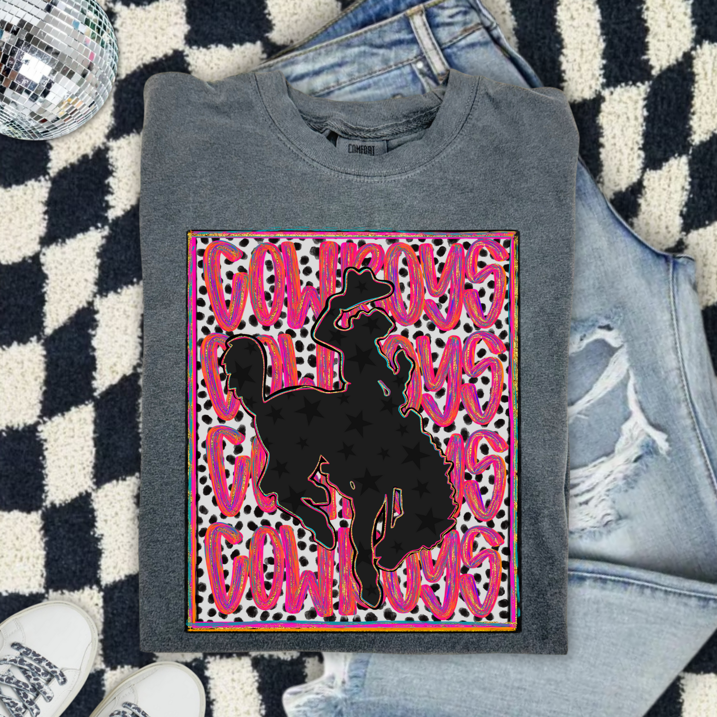 Preppy Stacked Cowboys DTF Transfer