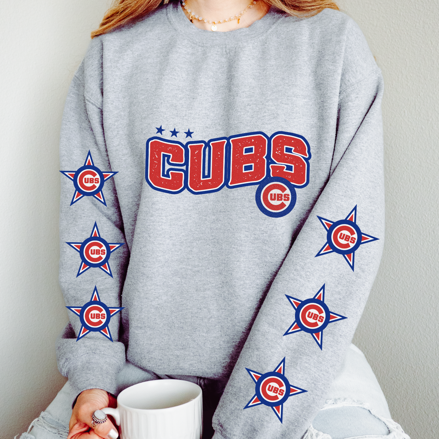 Cubs Star DTF Transfer (BOTH SLEEVE + FRONT)