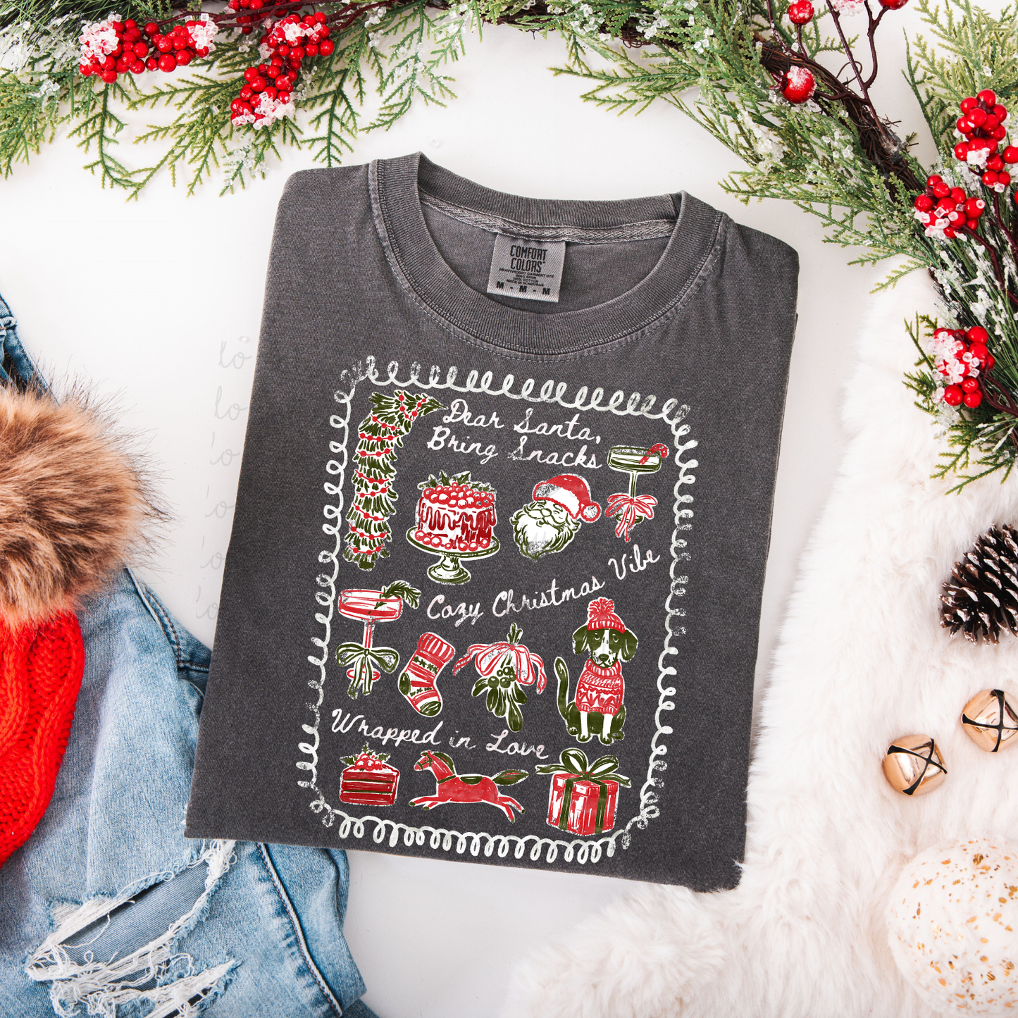 Dear Santa, Bring Snacks DTF Transfer