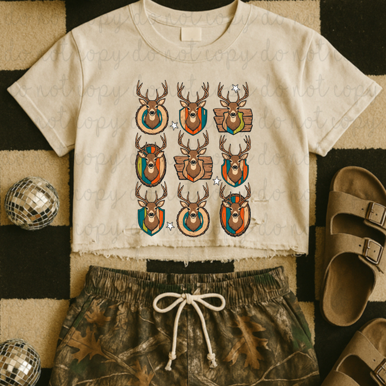 Deer Heads DTF Transfer