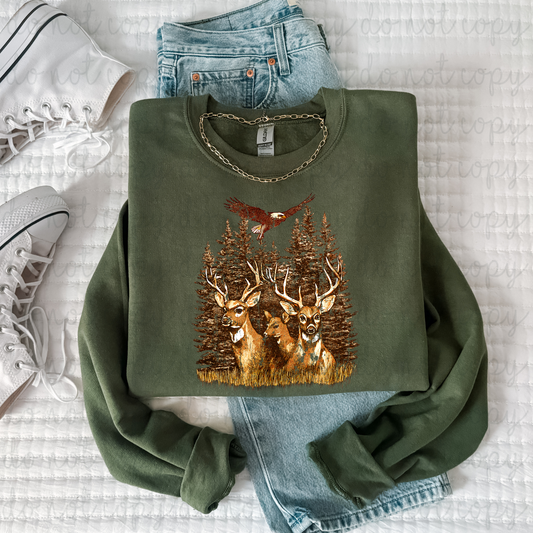 Deer Scene DTF Transfer