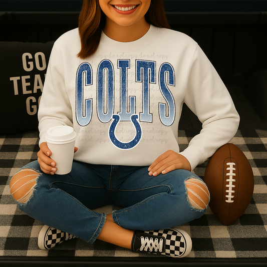 Distressed Colts DTF Transfers