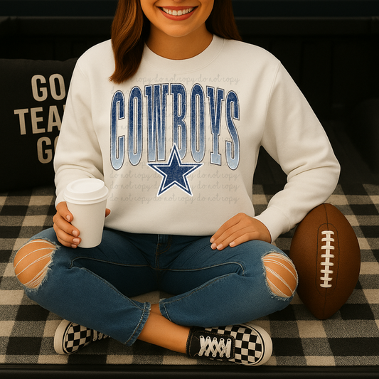 Distressed Cowboys DTF Transfers