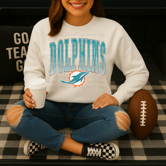 Distressed Dolphins DTF Transfers