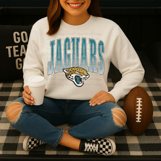 Distressed Jaguars DTF Transfers