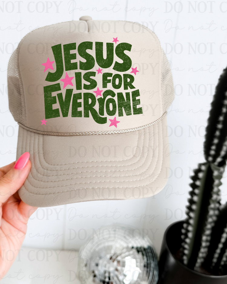 Distressed Stars Jesus Is For Everyone (Green) DTF Transfer