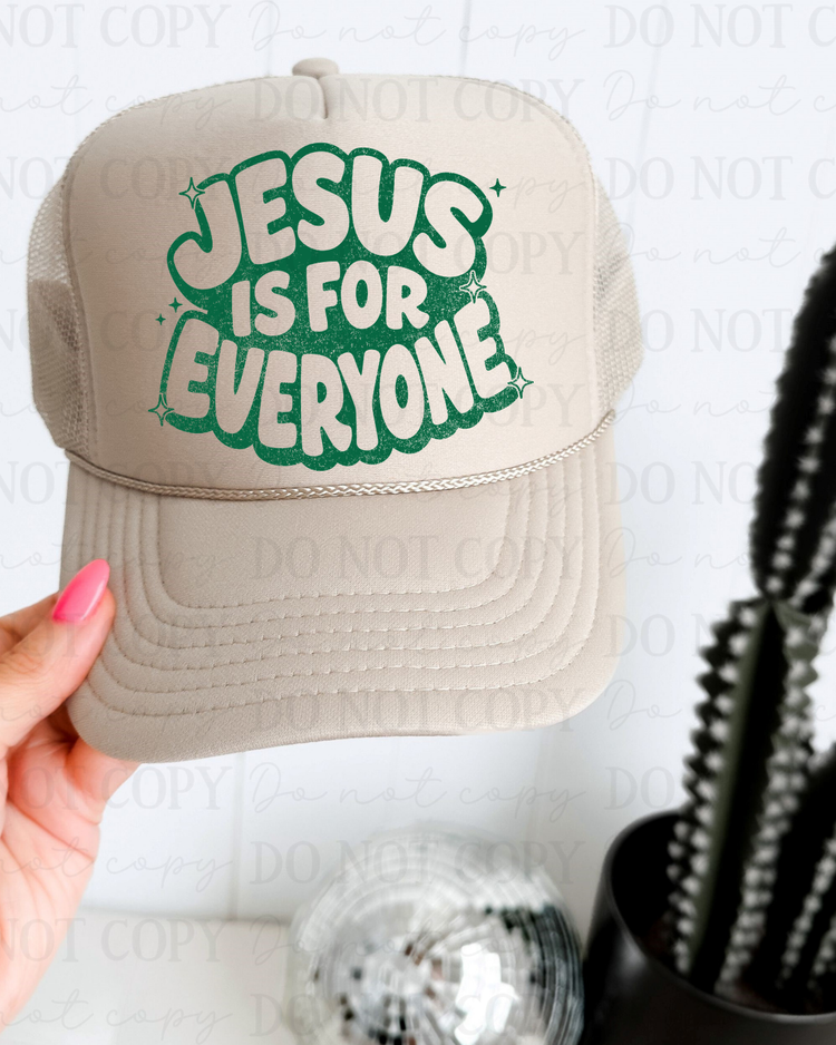 Distressed Jesus Is For Everyone (Green) DTF Transfer