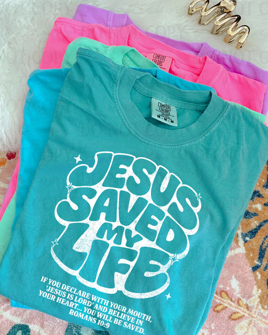 Distressed Jesus Saved My Life Verse (White) DTF Transfer