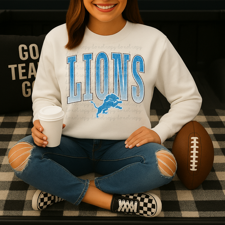 Distressed Lions DTF Transfers