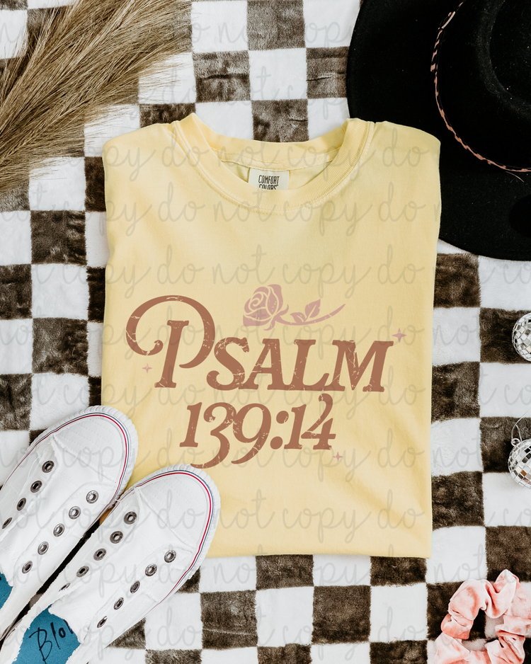 Distressed Psalm 139:14 DTF Transfer