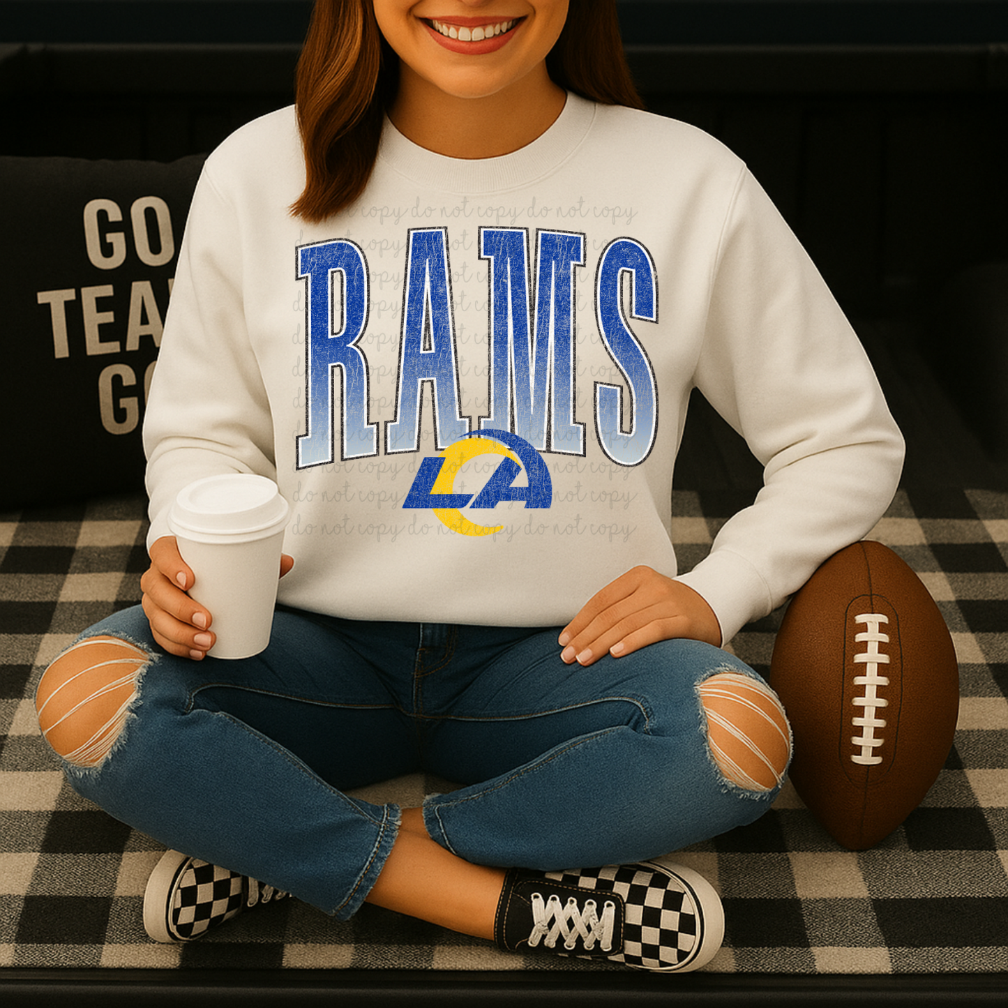 Distressed Rams DTF Transfers