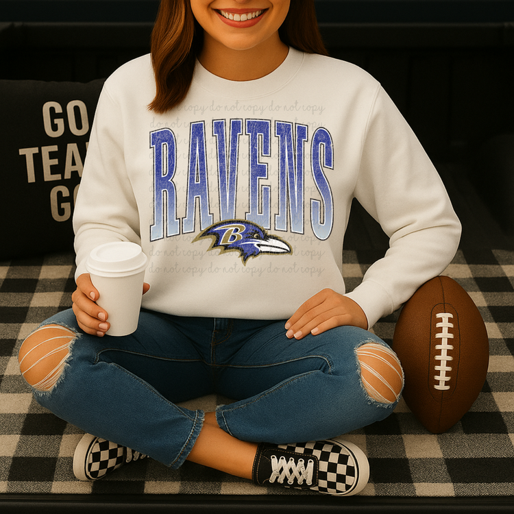 Distressed Ravens DTF Transfers