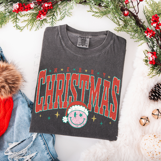 Distressed Retro Merry Christmas DTF Transfer