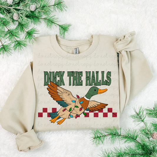 Duck The Halls DTF Transfer