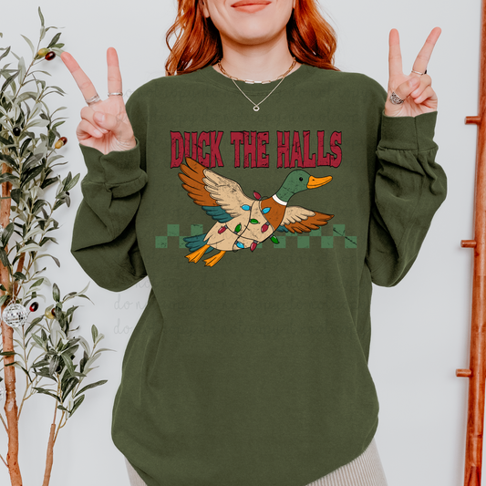 Duck The Halls DTF Transfer