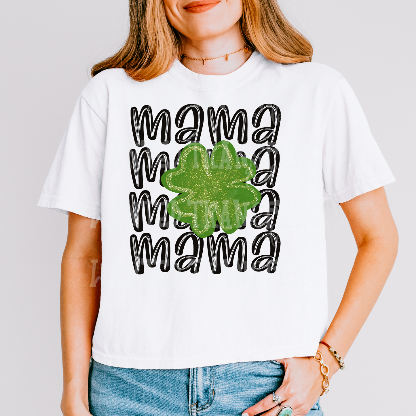 Mama Four Leaf Clover Exclusive Sublimation Transfer
