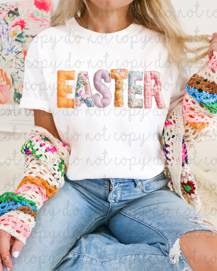 Easter Patchwork DTF Transfer