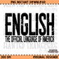 English (Black) PNG Digital Download