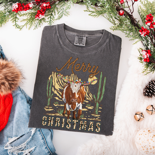 Western Merry Christmas DTF Transfer