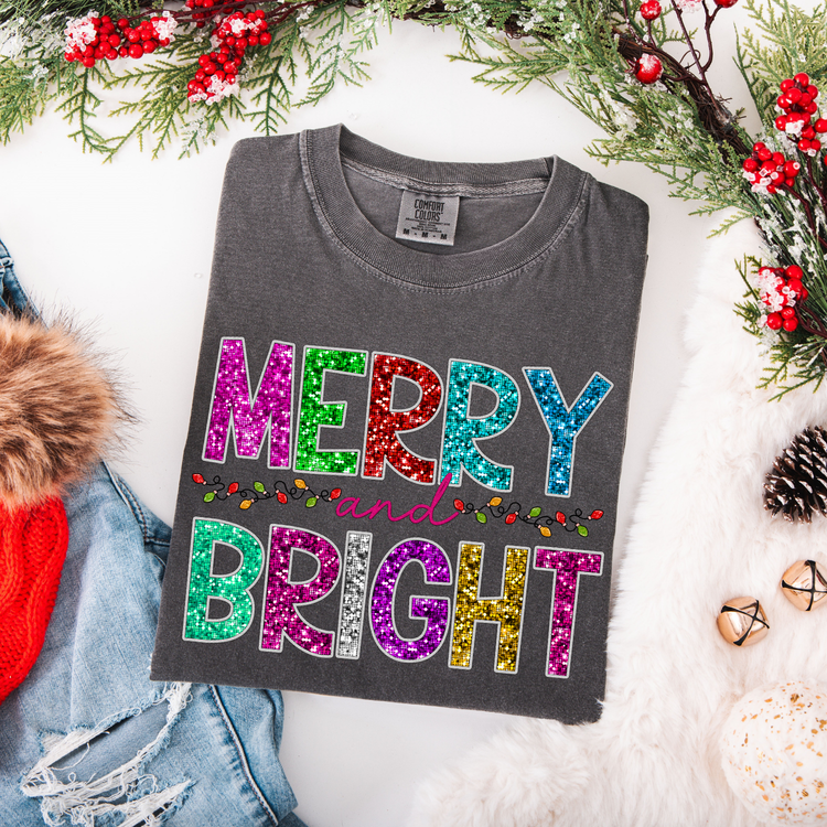 Merry And Bright DTF Transfer