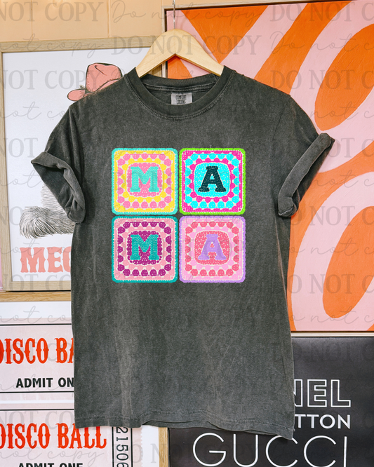 Faded Granny Square Mama DTF Transfer