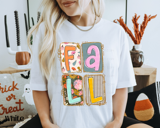 Fall Blocks DTF Transfer