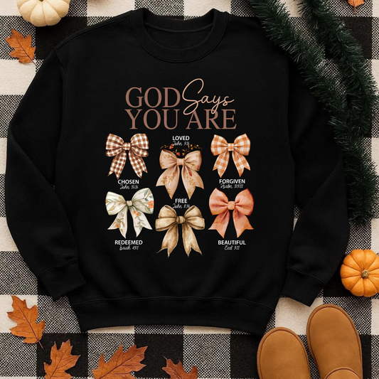 Fall Bows God Says You Are DTF Transfer