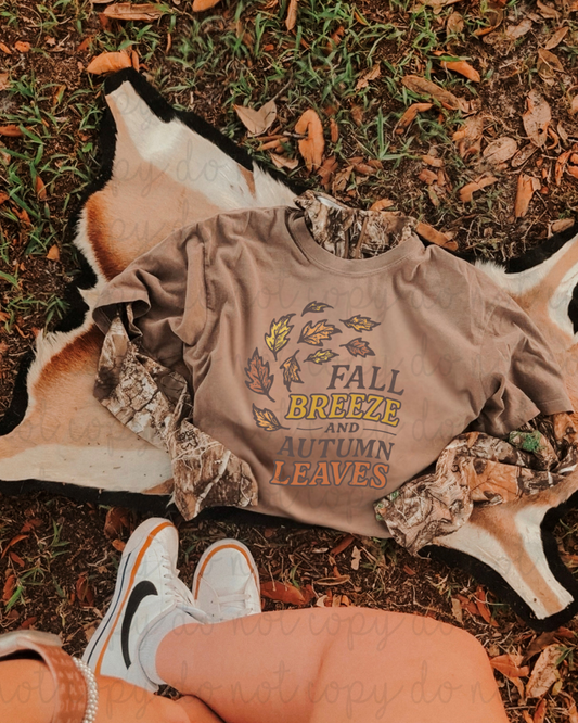 Fall Breeze And Autumn Leaves DTF Transfer