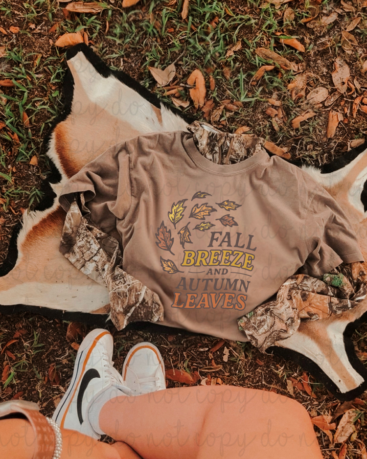 Fall Breeze And Autumn Leaves DTF Transfer
