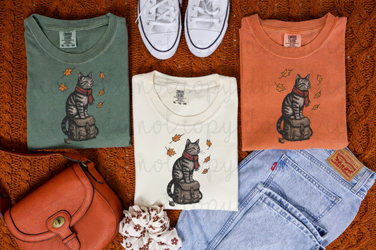 Fall Cat DTF Transfer