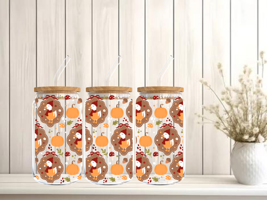 Fall Ducks UV DTF 16oz. Libby Glass DTF Wrap