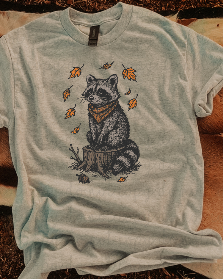 Fall Raccoon DTF Transfer