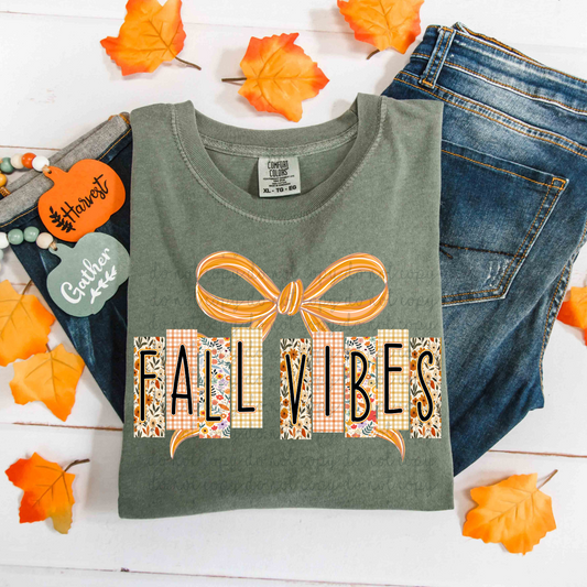 Fall Vibes Patchwork DTF Transfer